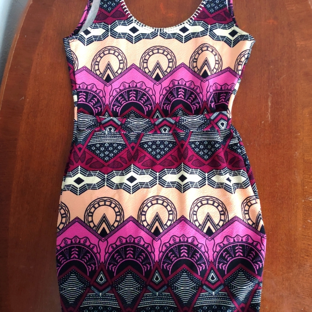 Small  backless dress with belt